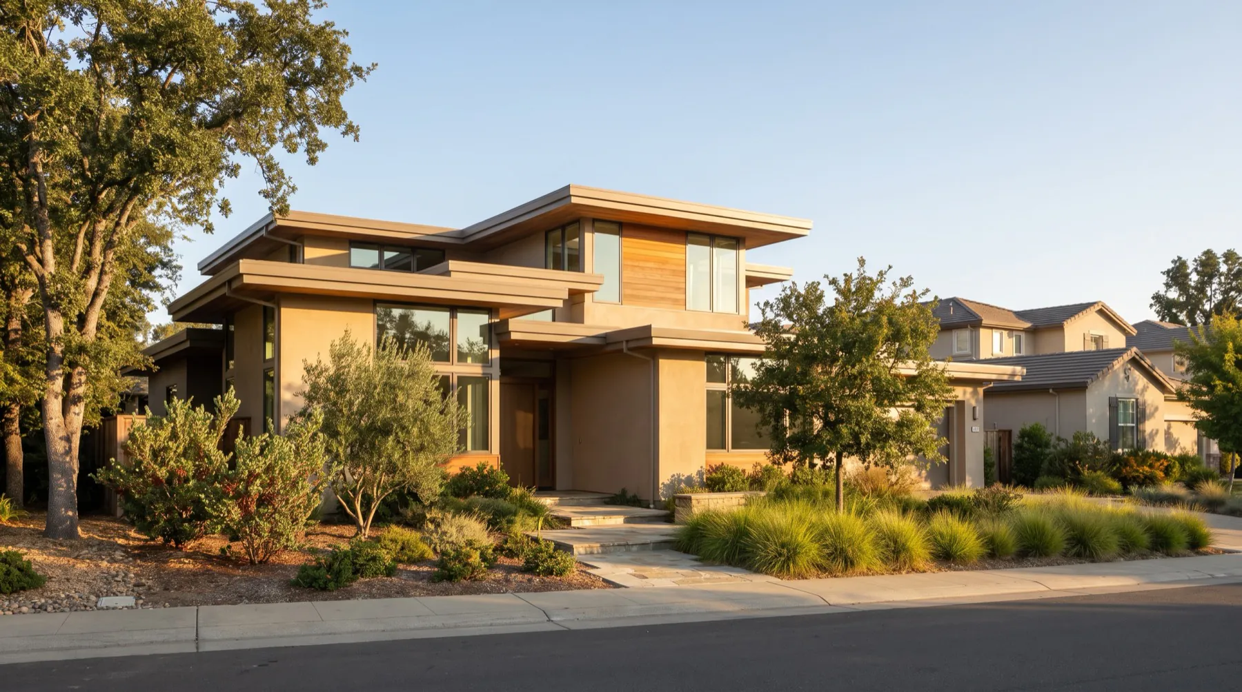 Contemporary upscale home in a Roseville neighborhood