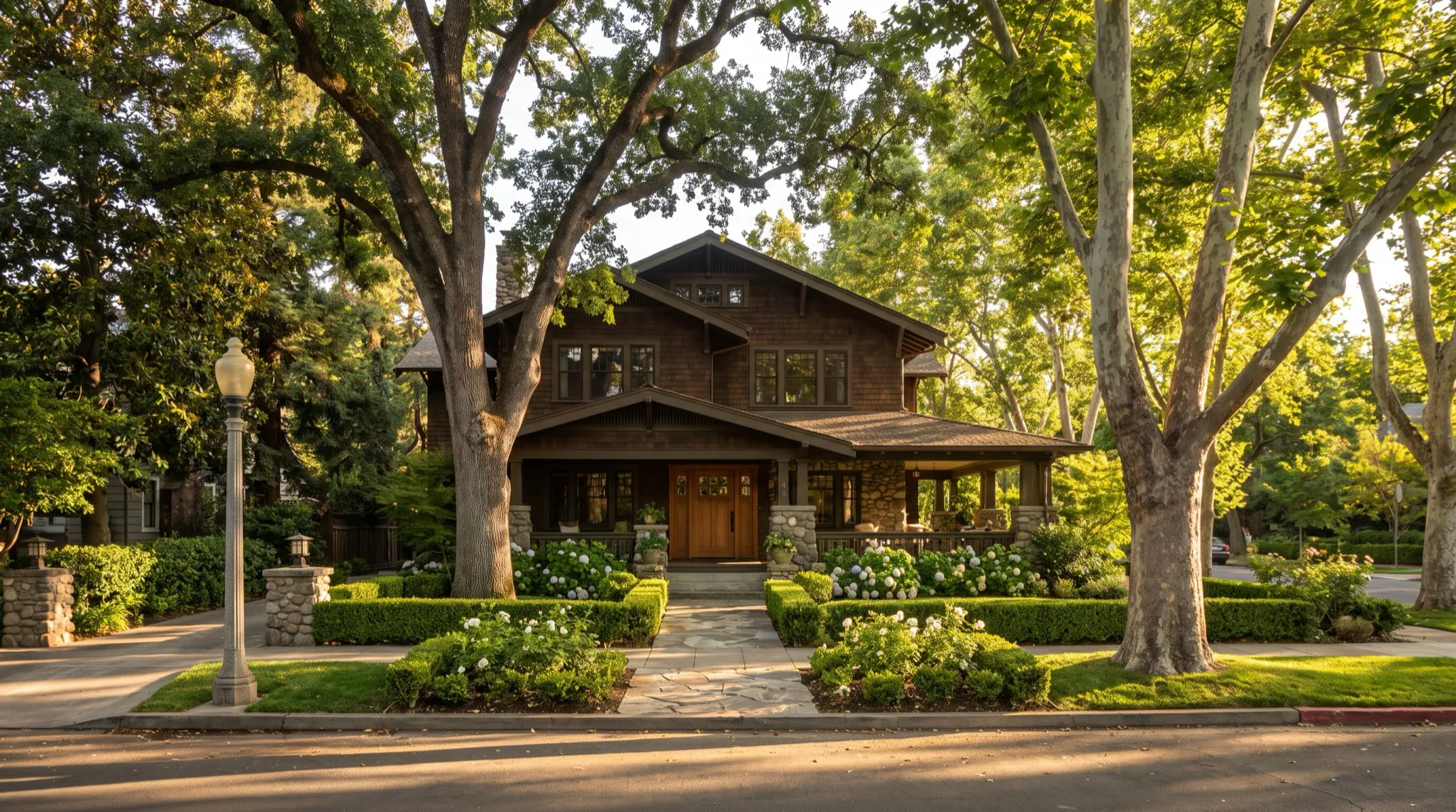 Tree-lined established residential neighborhood in Sacramento